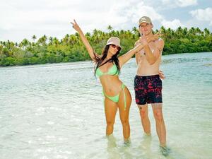 Party girl: The Keeping Up with The Kardashians star shared several images to Instagram from her vacation in French Polynesia s to help sister Kim celebrate her 40th birthday in October (Instagram)