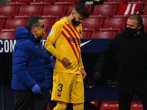 بيكيه بعد إصابته