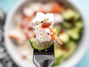 طبق السلطعون والجبن