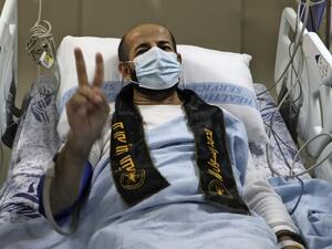 Al-Akhras was immediately escorted to the Najah hospital in Nablus, north of occupied West Bank. (AFP)