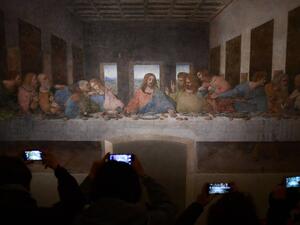 This 15th century mural is Da Vinci’s visual interpretation of the last "supper" between Jesus and his disciples — an event documented in the Gospels of the Bible. (AFP)