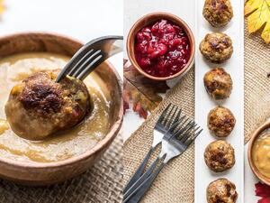 كرات لحم الديك الرومي المحشوة