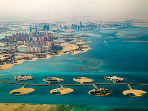 Aerial view of city Doha, capital of Qatar (Shutterstock)