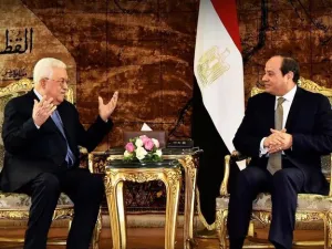 الرئيسان المصري عبد الفتاح السيسي والفلسطيني محمود عباس