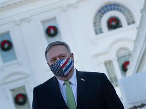 US Secretary of State Mike Pompeo leaves the White House after visiting with family December 11, 2020, in Washington, DC. Brendan Smialowski / AFP