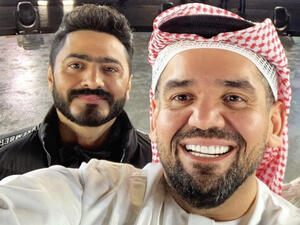 حسين الجسمي و تامر حسني يفتتحان مهرجان دبي للتسوق