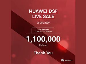 Huawei Celebrates DSF With Its Online Live Sale Event Orders Reaching 1,100,000Dh Orders in Just 30 Minutes