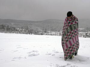Hundreds of refugees stranded in squalid burnt-out tent camp in Bosnia-Herzegovina (Twitter)
