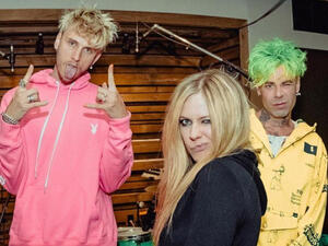 Avril Lavigne is teasing a collaboration with singer and rapper Machine Gun Kelly.