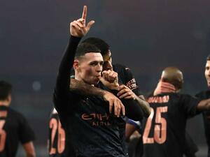 فودين يحتفل بهدفه