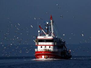 سفينة تركية في بحر إيجه