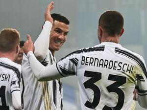 رونالدو يحتفل بهدفه الحاسم