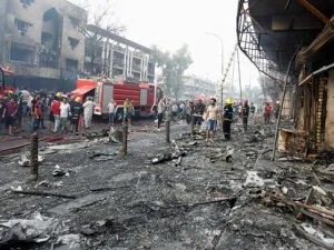 انتحاريان فجرا نفسيهما في سوق شعبية بساحة الطيران وسط العاصمة العراقية 