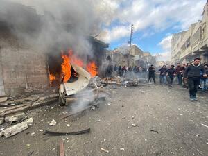 انفجار سيارة مفخخة في مدينة اعزاز شمالي