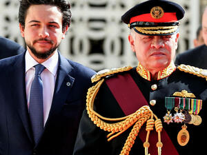 الملك الأردني عبدالله الثاني والأمير الحسين بن عبدالله الثاني ولي العهد