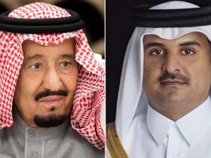  أمير قطر، الشيخ تميم بن حمد آل ثان، والعاهل السعودي، الملك سلمان بن عبد العزيز