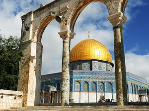 Dome of the Rock in Jerusalem over the Temple Mount. Golden Dome is the most known mosque and landmark in Jerusalem and sacred place for all muslims  (Shutterstock)	