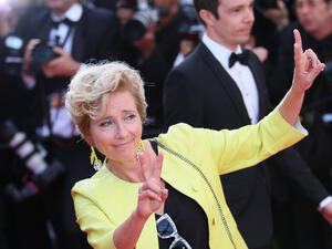 Emma Thompson at the premiere for "The Meyerowitz Stories" at the 70th Festival de Cannes. (shutterstock)
