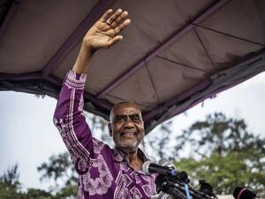 Zanzibar's first vice president Seif Sharif Hamad, who led the island's opposition for three decades, died on February 17, 2021, the president said, after he had been hospitalised for over three weeks with coronavirus. MARCO LONGARI / AFP