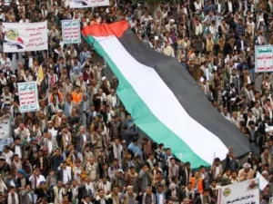 مظاهرة حاشدة لليمنيين في صنعاء دعما للقضية الفلسطينية