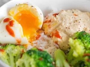 الحمص بالخضار وجبة فطور صحية