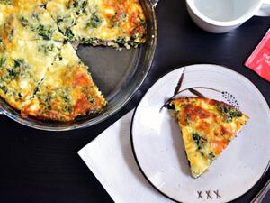 كيش السبانخ وجبن الفيتا