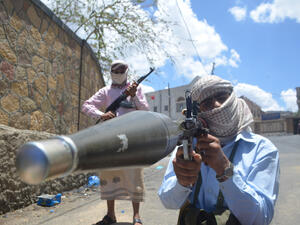 Soldier fighting in the ranks of the legitimate army against Al-Houthi militia in Taiz City. (Shutterstock/ File Photo)