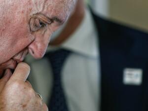 Pope Francis in contemplation 