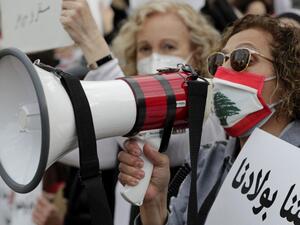 Lebanese women protest on Mother’s Day