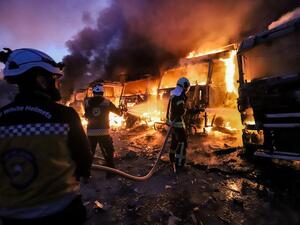 Russian airstrikes kill 1 civilian in northwestern Syria.