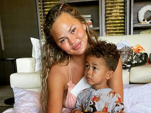 Chrissy Teigen and Son Miles 