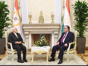 Javad Zarif meets Emomali Rahmon