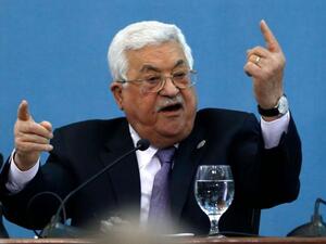 Palestinian President Mahmoud Abbas in a blustering mood 