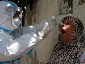 A swab test in Jordan!