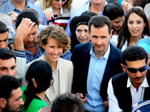 Asma al-Assad and her husband, the Syrian president Bashar al-Assad