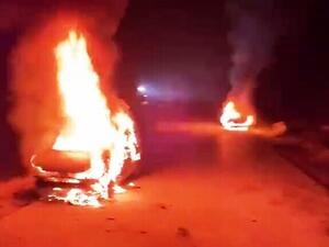 مستوطنون يحرقون 3 سيارات للفلسطينيين ويخطون شعارات عنصرية في القدس