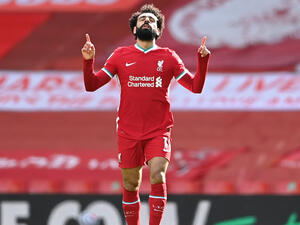 صلاح يرفع رصيده إلى 19 هدفاً في صدارة ترتيب الهدافين بالتساوي مع هاري كاين مهاجم توتنهام