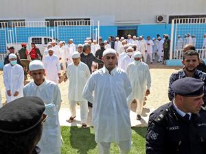 Prisoners of war, loyal to the forces of Libya's eastern military strongman Khalifa Haftar