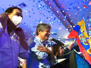 Guillermo Lasso announced as Ecuador's new president.