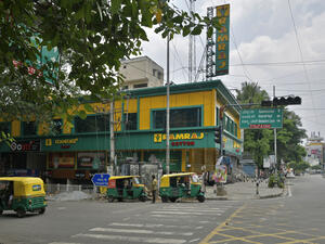 Closed market in Bangalore, India