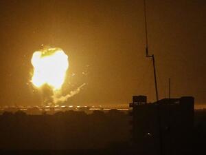 Israeli strikes the city of Rahaf in Gaza 