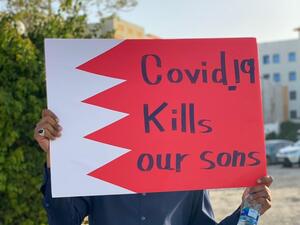 Protesters take to the streets after the COVID-19 breakout in Bahraini jails