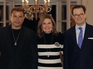 French Ambassador in Egypt Hosts Amr Diab and Youssra in What He Called 'An Evening of Music and Culture'