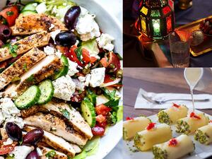 أطباق رمضانية: سلطة الدجاج اليونانية مع خبز البيتا وحلوى حلاوة الجبن