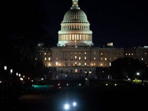 Capitol Hill at night 