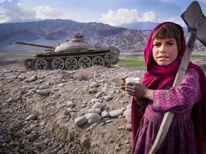 Young girl on the Jalalabad Road, Afghanistan