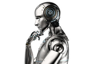 3D rendering AI robot to think and/or compute