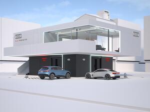 أودي تكشف عن تصميم مستقبلي لمحطات شحن السيارات الكهربائية