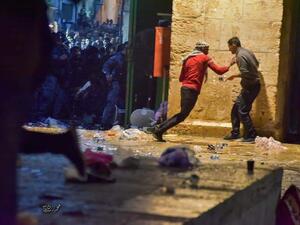 اعتداء القوات الاسرائيلية على المصلين في القدس المحتلة