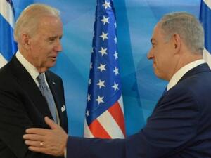 رئيس الوزراء الإسرائيلي، بنيامين نتنياهو والرئيس الأمريكي، جو بايدن